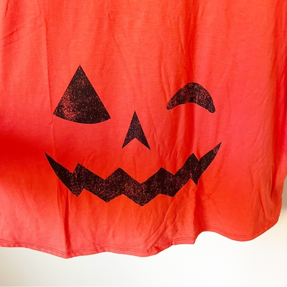 Isabel Maternity Jack O' Lantern Pumpkin Baby Bump Maternity T-shirt Orange L - Picture 4 of 7